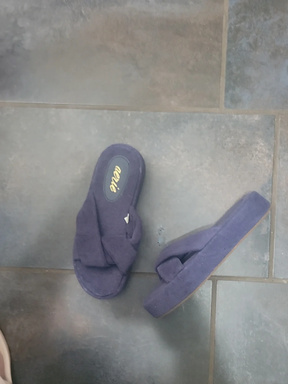 New AERIE Slip-On Platform Sandals In Blue Size 9 Women